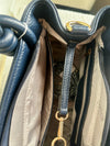 Blair Classic Satchel Bag – Knotted Handles & Strap | Navy