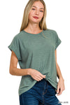 Slub Cuff Short Sleeve
