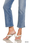Cropped Straight Leg Jeans