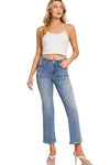 Cropped Straight Leg Jeans