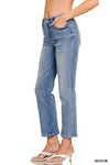 Cropped Straight Leg Jeans