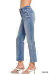 Cropped Straight Leg Jeans