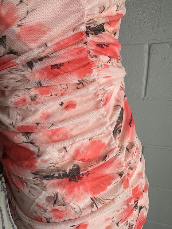 Mesh Floral Tank