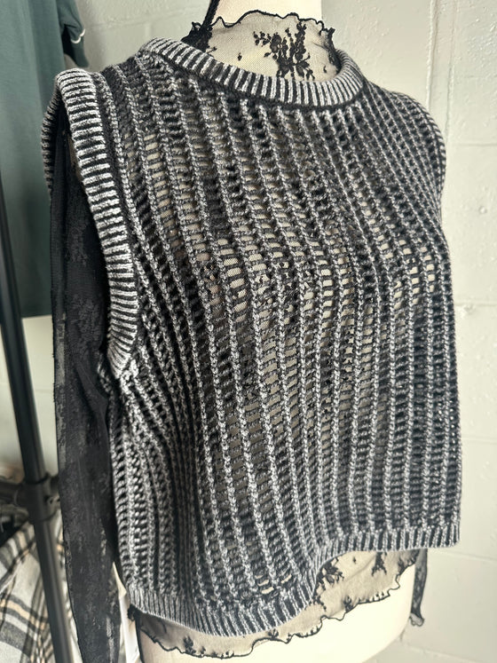 Fishnet Sweater Vest