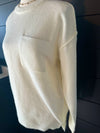 Zenana Melange Hi Low Hem Pocket Sweater