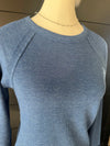Zenana Waffle Long Sleeve Top - Blue