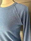 Zenana Waffle Long Sleeve Top - Blue
