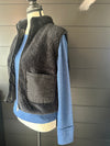 Zenana Waffle Long Sleeve Top - Blue