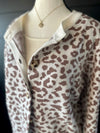 Chunky Leopard Cardigan Sweater