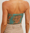 Paisley Satin Bandana Tube Top