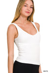 Ribbed V-Neck Tank