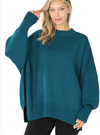 Plus | Side Slit Oversized Sweater | Zenana
