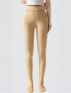 Fleece-Lined Tights Faux Sheer Leggings
