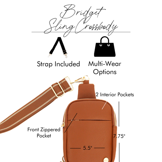 Bridget Sling Crossbody Fanny Mini Belt Bag: Camel