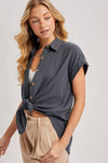 Lexie Button Up | Ash