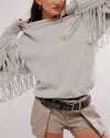 Western Style Fringe Pullover Sweatshirt