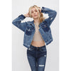 Cline Boyfriend Crop Jean Jacket