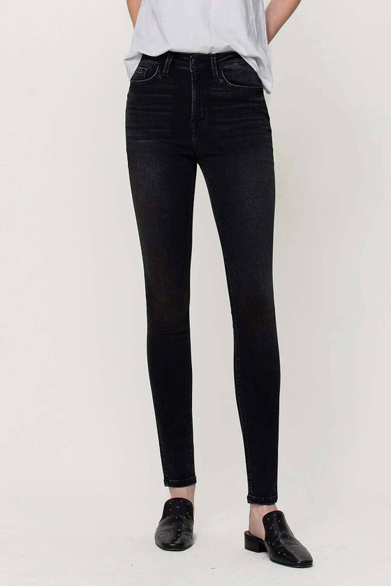 Black High Rise Super Soft Ankle Skinny Jeans