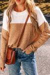 Colorblock Round Neck Sweater