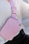 Madison Crossbody Belt Bag: Pink