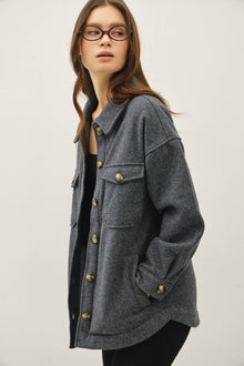  UTILITY BOXY FIT WOOLEN SHACKET