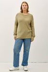 Basic Round Neck Boyfriend Fit Sweater | Plus
