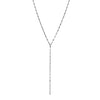 Silver Shimmer Lariat Necklace