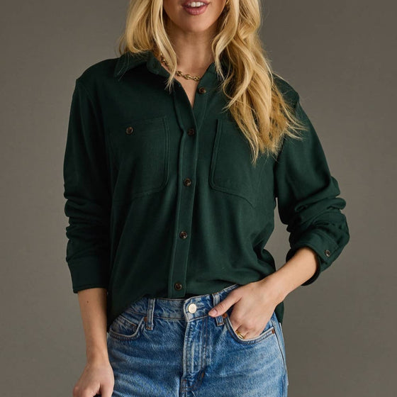 Hunter Green Super Soft Button Up