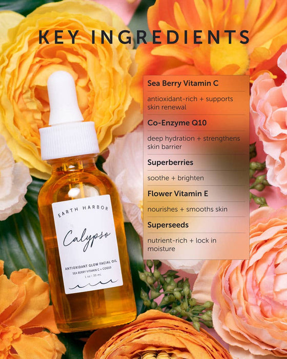 CALYPSO Antioxidant Glow Facial Oil: Sea Vitamin C + CoQ10