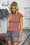 Raglan Knit Top | Terracotta
