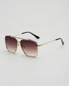 Memphis Sunglasses: Brown/Gold