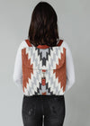 Rust, Cream & Gray Aztec Backpack
