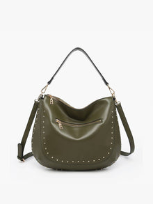  Studded Hobo Bag