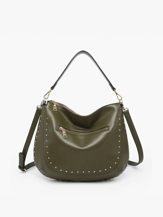 Studded Hobo Bag