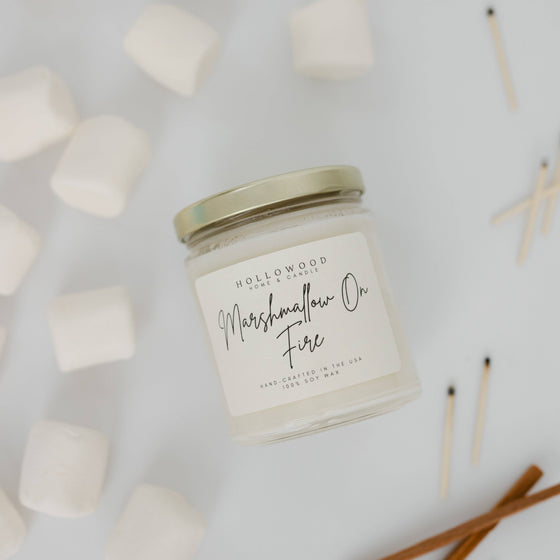 Marshmallow On Fire Candle