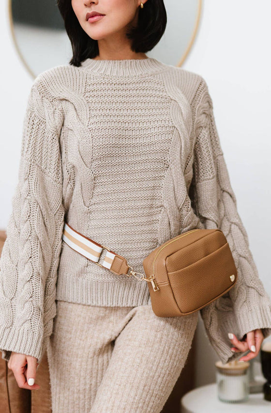 Light Camel Willow Crossbody Bag