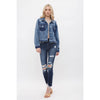 Cline Boyfriend Crop Jean Jacket