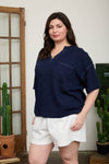 Plus | Boxy Knit Top | Blu Pepper