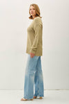 Basic Round Neck Boyfriend Fit Sweater | Plus