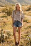 Oversized Striped Knit Top
