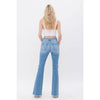 High Rise Flare Criss Cross Wait Band | Jacquart