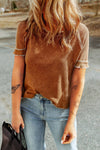 Textured Frilly Cuffed T-shirt