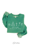 Just A Girl Who Loves Christmas Graphic Sweatshirt