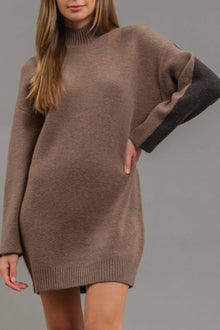  Colorblock Sweater Dress