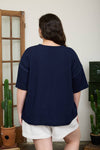 Plus | Boxy Knit Top | Blu Pepper