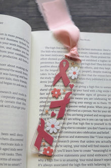  Pink Breast Cancer Awareness Ribbon Bookmark