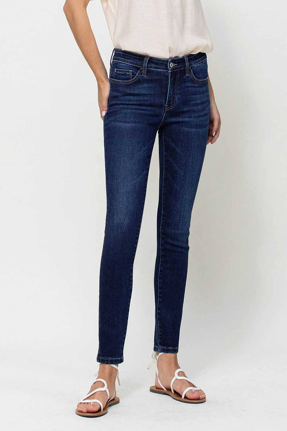 High Rise Ankle Skinny Jeans