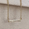 CZ Bar Necklace: Crystal