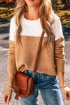 Colorblock Round Neck Sweater