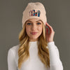 Blush Ski Embroidered Knit Beanie